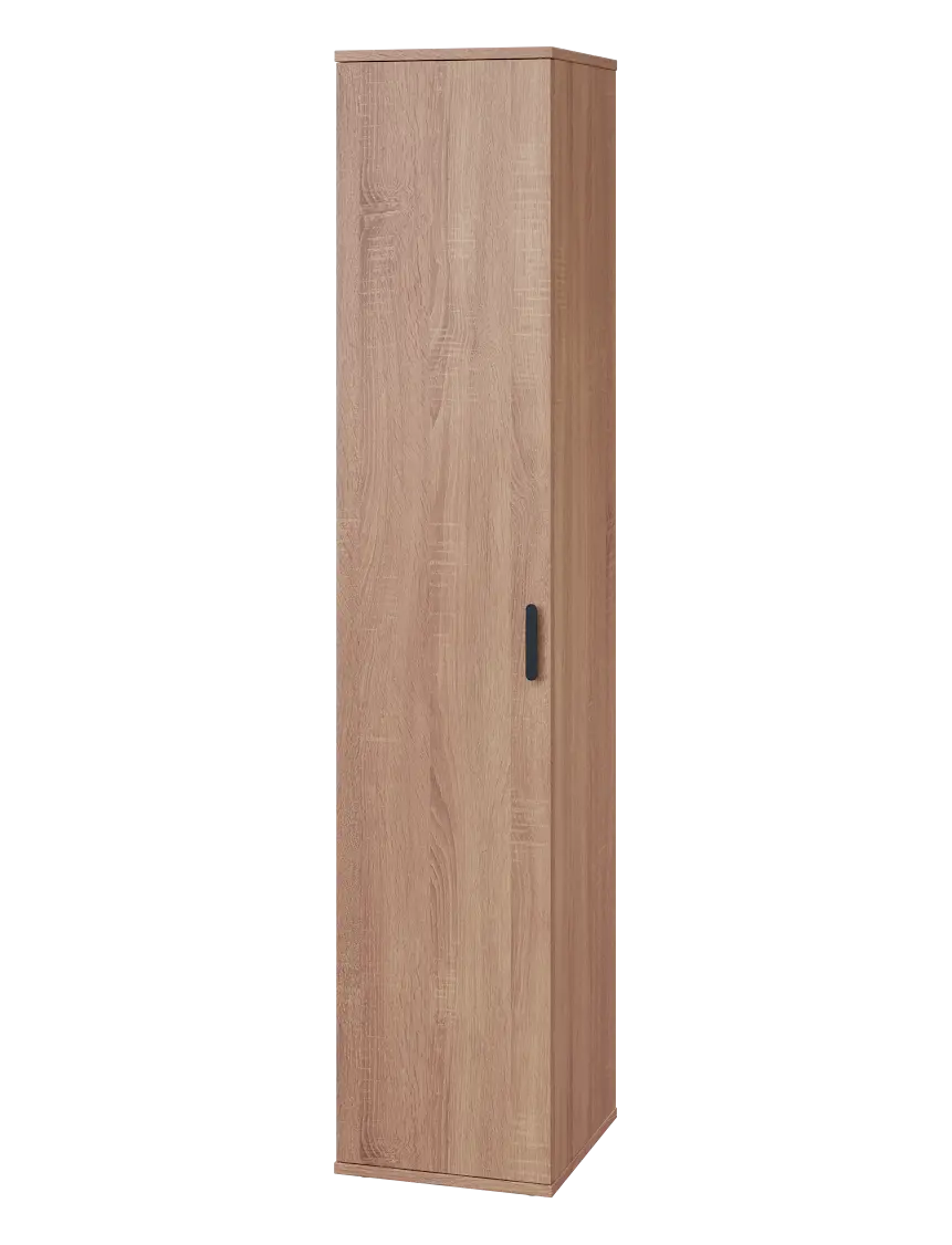 LN 5 - 3D kancelářská skříň, 1-dveřová, levá, 1822x360x400, dub bardolino